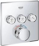 GROHE Grohtherm Smartcontrol, Duscharmatur Thermostat Unterputz (3 Absperrventile,