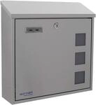 Rottner Briefkasten Muro Inox Edelstahl Zylinderschloss 2 Schl&uuml;ssel