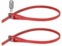 Hiplok Z LOK Twin Pack, Multifunktions-Sicherheitsband, Unisex, RED, 40cm