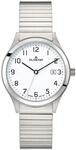 Dugena Herren Armbanduhr Bari Edelstahl 37mm silber