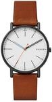 Skagen Herrenuhr Signatur, Dreizeiger Uhrwerk, 40mm Midnight Edelstahlgeh&auml;use mit
