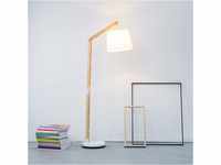 Lightbox Stehlampe - Stehleuchte mit dekorativem Stoff Schirm & Fußschalter -...