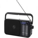 Panasonic RF-2400DEG-K Tragbares Radio mit Griff, Netz- oder Batteriebetrieb schwarz