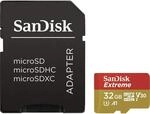SanDisk Extreme 32 GB microSDhC Memory Card for Action Cameras and Drones with A1 App
