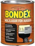 Bondex Holzlasur f&uuml;r Au&szlig;en Hellgrau 0,75 L f&uuml;r 10 m&sup2; | Hoher Wetter- und