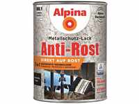Alpina Metallschutzlack Anti-Rost Hammerschlag Schwarz 2,5 Liter