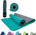 Schildkr&ouml;t Fitness Yogamatte 4 mm BICOLOR, Petrol-Anthrazit, in Tragetasche,...