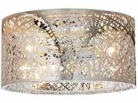 Pureday Lampe Deckenleuchte Grate II - Deckenlampe mit Glaskristallen - als