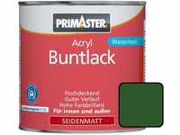 Primaster Acryl Buntlack 375ml Laubgrün Seidenmatt Wetterbeständig Holz &...