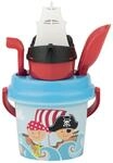 Simba 107114082 - Pirat Baby Eimergarnitur, 5 Teile, Eimer, Sieb, Boot,...