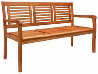 Casaria® Gartenbank Wetterfest Holz FSC® 480kg Belastbarkeit 3-Sitzer Armlehne