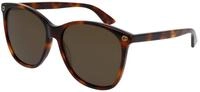 Gucci Damen GG0024S 002 Sonnenbrille, Braun (Avana/Brown), 58