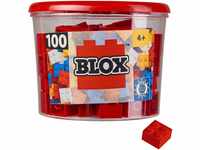 Simba 104114111 - Blox, 100 rote Bausteine für Kinder ab 3 Jahren, 4er Steine,