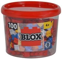 Simba 104114111 - Blox, 100 rote Bausteine f&uuml;r Kinder ab 3 Jahren, 4er Steine,