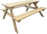 vidaXL Picknicktisch Kiefernholz Gartentisch Sitzgruppe Holztisch Gartenm&ouml;bel