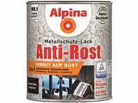 Alpina Metallschutzlack Anti-Rost Hammerschlag Dunkelbraun 750ml
