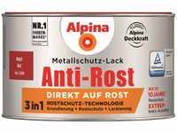 Alpina Metallschutzlack Anti-Rost Rot 300ml matt