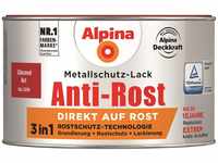 Alpina Metallschutzlack Anti-Rost Rot 300ml glänzend