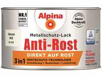 Alpina Metallschutzlack Anti-Rost Weiß 300ml glänzend