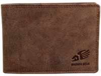 Brown Bear Geldbörse Herren Leder Braun Vintage RFID-Schutz mit Münzfach,...