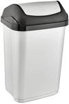 keeeper M&uuml;lleimer mit Schwingdeckel, 25 l, Swantje, Silber