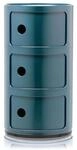 Kartell Componibili, 3 Elements, Blau, Runde Basis
