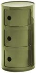 Componibili 3 Container, gr&uuml;n gl&auml;nzend H 59cm &Oslash; 32cm