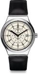 Swatch Herren Armbanduhr Digital Quarz Leder YIS402
