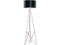 EGLO Stativ Stehlampe Camporale, Lampe Wohnzimmer mit Textil-Schirm,...