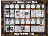 Vallejo 070179 - Farbset, Panzer-Aces Tarnungen, 16 x 17 ml