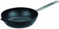 GSW 163248 GastroTraditionell TITANIUM Sauteuse mit Edelstahlgriff - 24cm, Schwarz