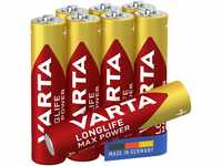 VARTA Batterien AAA, 8 Stück, Longlife Max Power, Alkaline, 1,5V, für