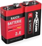 2 ANSMANN Alkaline longlife Rauchmelder 9V Block Batterien - Premium Qualit&auml;t...