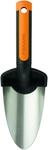 Fiskars Blumenkelle, L&auml;nge: 28 cm, Rostfreie Stahl-Kelle, Schwarz/Orange, Premium,