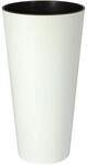 TUBUS SLIM 64L gl&auml;nzender Topf, Abmessungen (mm) 400x400x762, Farbe Wei&szlig;
