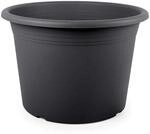 Floralo Blumentopf Cilindro rund, 60 cm Durchmesser x 42 cm, anthrazit, wetterfestes