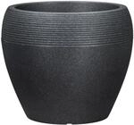 Scheurich Lineo, Pflanzgef&auml;&szlig; aus Kunststoff, Schwarz-Granit, 30 cm Durchmesser,