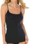 Schiesser Damen Spaghettitop Unterhemd - Luxury Baumwolle, schwarz_200762, 38