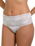 Nina von C. Millefleurs Taillenslip mit Spitzenbund Damen, Gr&ouml;&szlig;e 38, Farbe Wei&szlig;
