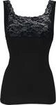 Nina von C. Damen-Unterhemd "FINE COTTON" schwarz Gr&ouml;&szlig;e 38
