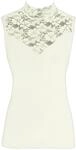 Nina von C. Fine Cotton Blazershirt mit Spitze Top Shirt (38, champagner)