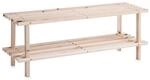 Zeller 13126 Schuhbank, Kiefer, 2 Ablagen 80 x 26 x 29.5 cm
