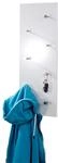 HAKU Wandgarderobe Chrom, wei&szlig;, MDF, Metall - Ma&szlig;e: B 80 x H 30x T 6 cm, Style: