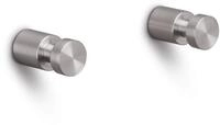 Edelstahl Wandhaken 2er-Set, &Oslash;16 mm, L&auml;nge 30 mm, matt geschliffen, verdeckte