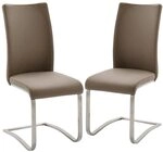 Robas Lund Esszimmerstuhl 2-er Set Cappuccino, Stuhl belastbar bis 130 kg, mit