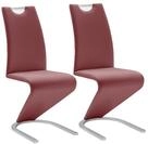 Robas Lund Esszimmerst&uuml;hle 2er Set Schwingstuhl rot bordeaux, Esszimmerstuhl Stuhl