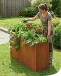 bellissa Hochbeet PANNELLO modularer Pflanzk&uuml;bel Cortenstahl 116x44x80 cm
