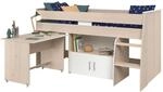 Parisot 2498 Comb Bett &ndash; Charly akazie hellblau/wei&szlig; Holz