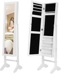 SONGMICS Schmuckschrank, Standspiegel, Spiegelschrank, 35,5 x 153 x 35 cm