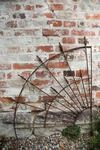 KUHEIGA Rankzaun aus Metall Steckzaun Rost 90 x 105cm Rankgitter Beetzaun als